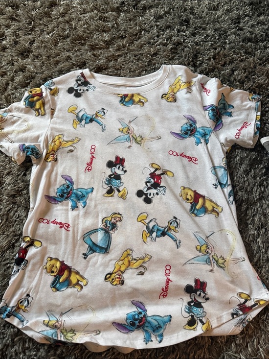 Disney Tops - Disney 100 Character White Tee with Classic Characters